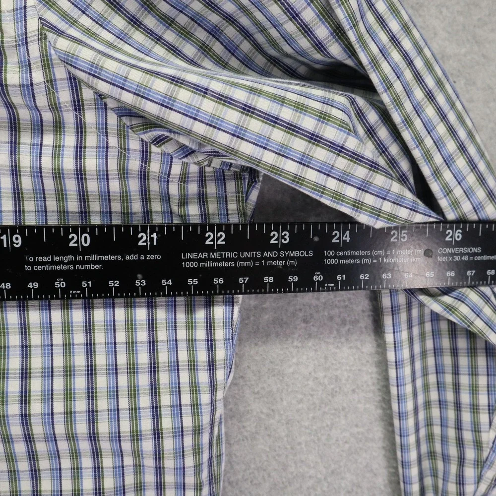 Banana Republic Shirt Mens Medium 15-15.5‎ Classic Fit Button Plaid Long Sleeve